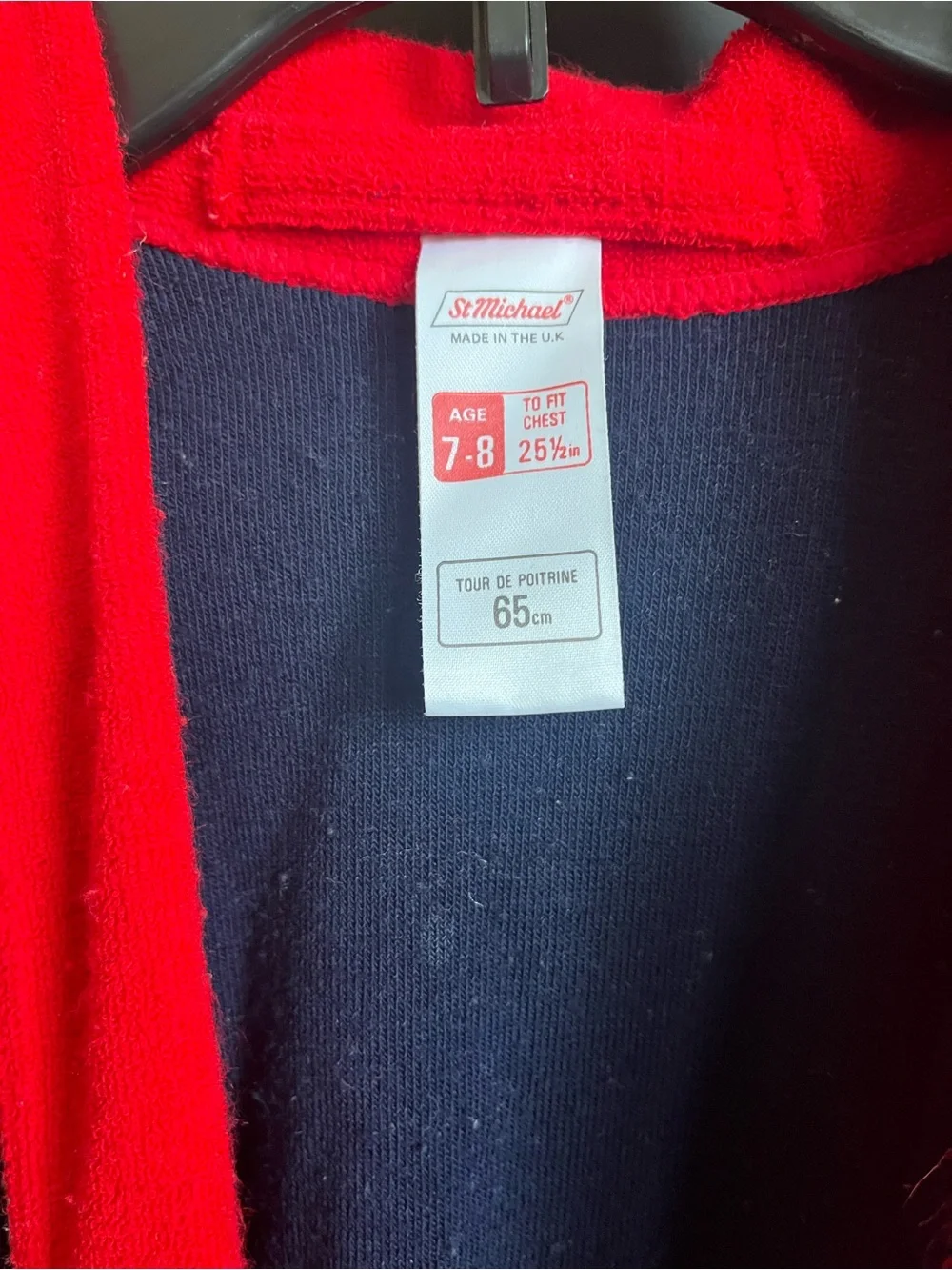 Vintage 1980s St. Michael Marks & Spencer Boys 7-8 Bath Robe Dressing Gown